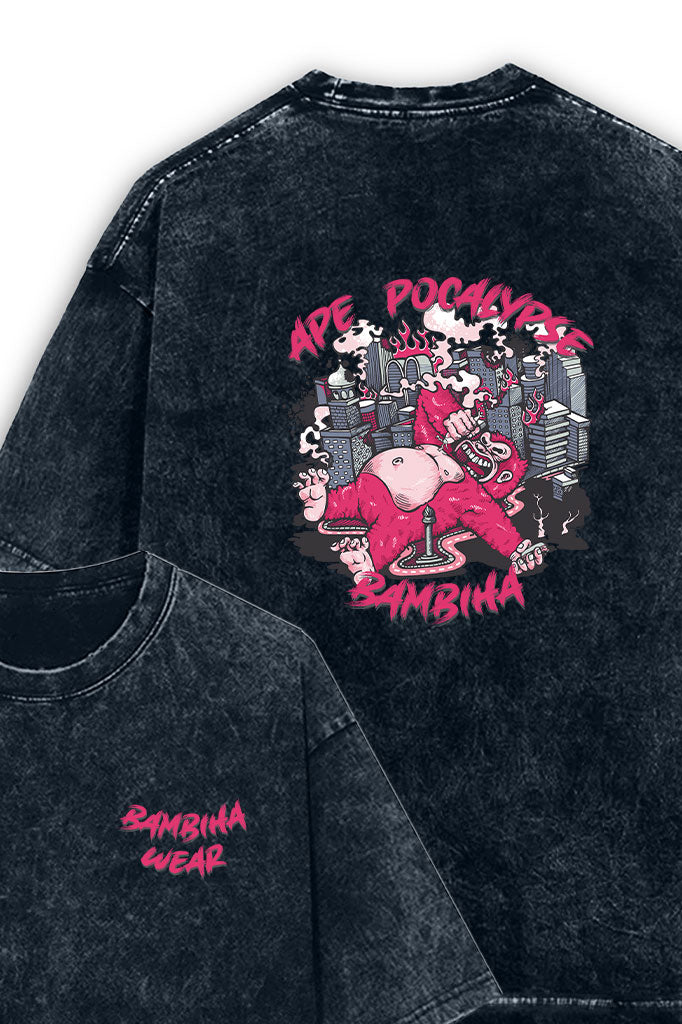 Ape Pocalypse Acid Wash Oversized T-Shirt