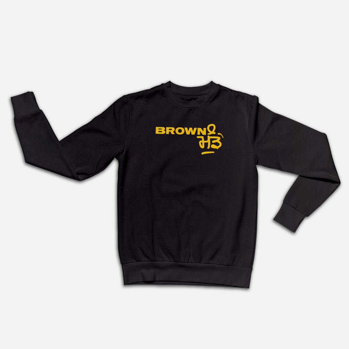 Brown Munde Punjabi Black Sweatshirt