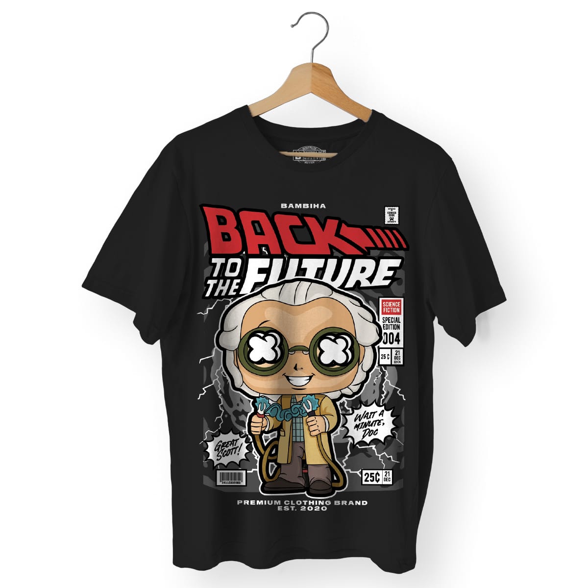 Dr Emmett Brown Cartoon T-Shirt