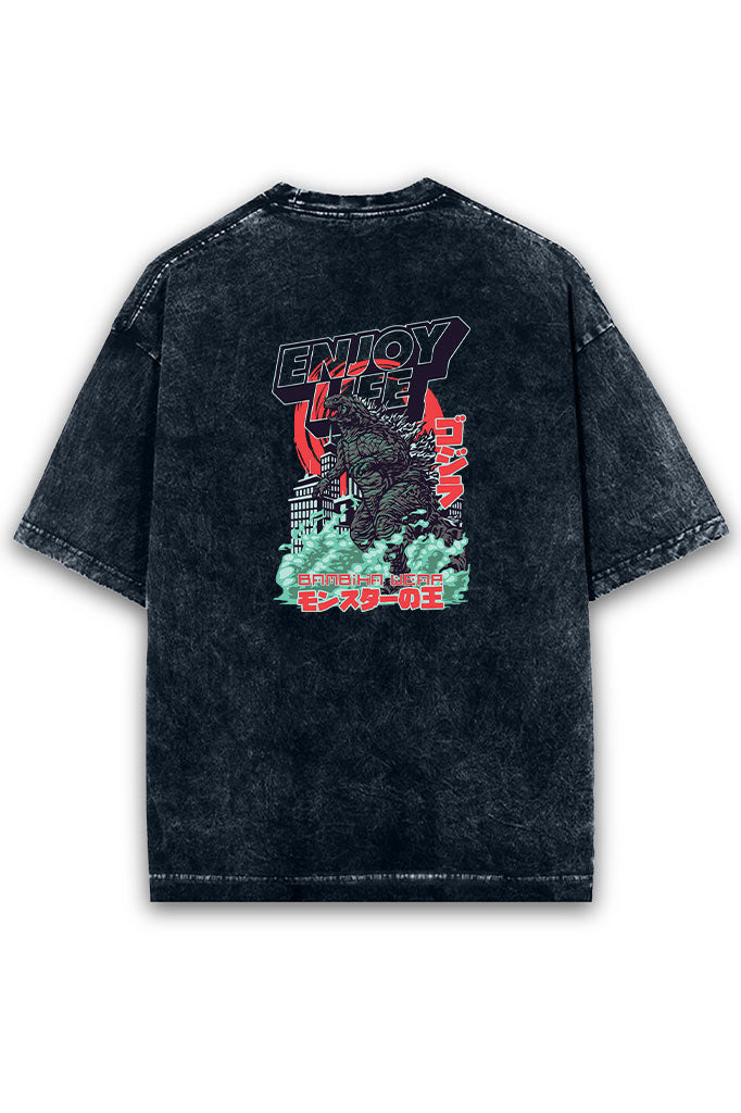 Giga Roar Acid Wash Oversized T-Shirt