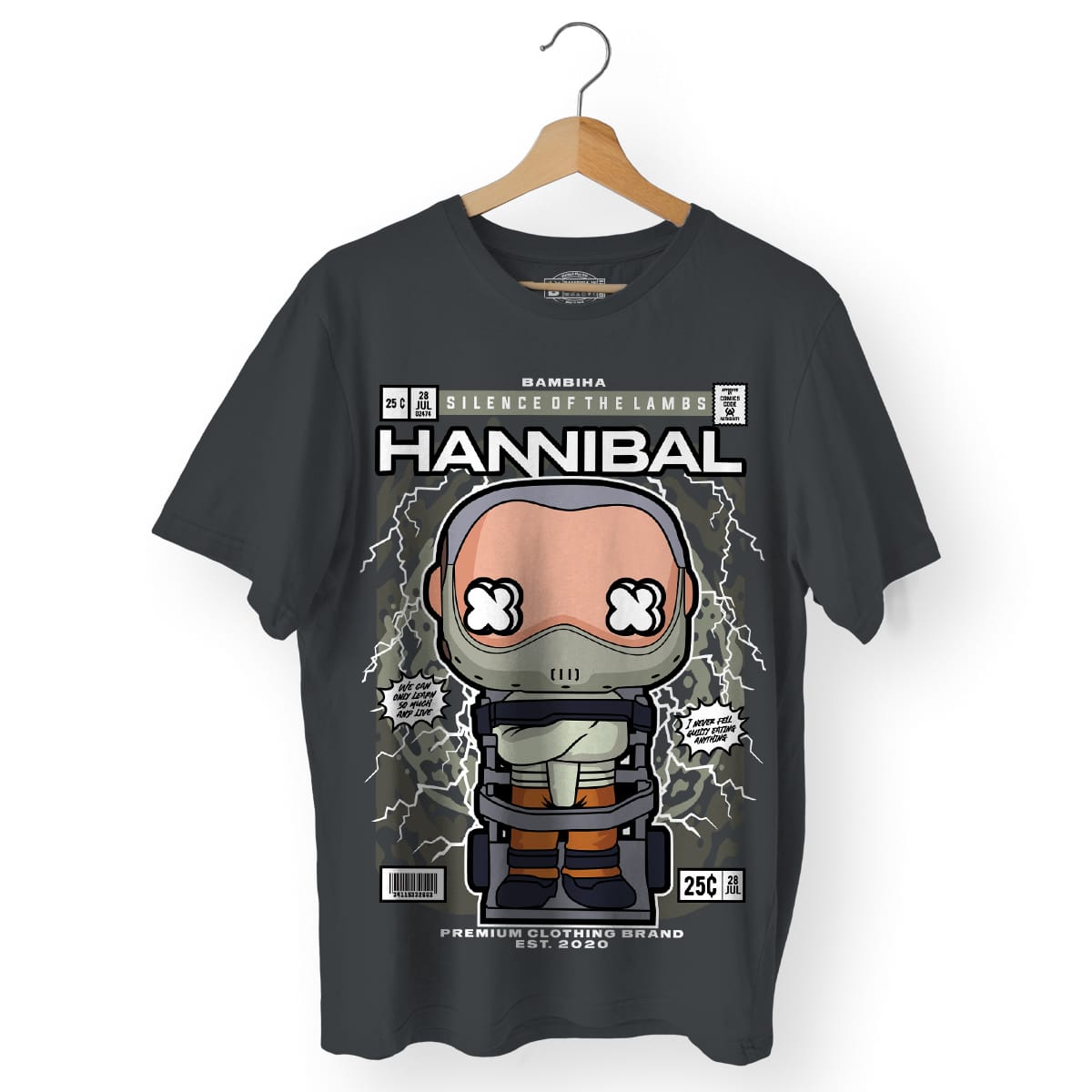 Hannibal Lector Silence Of The Lambs Cartoon T-Shirt