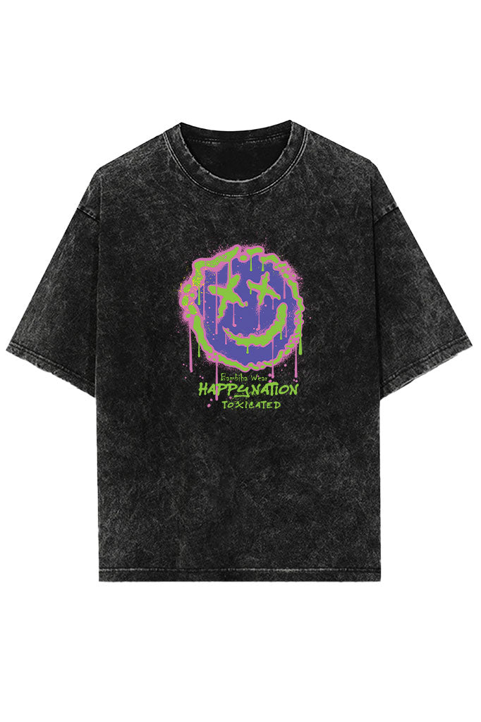 Not Bored Anymore Acid Wash Oversized T-Shirt