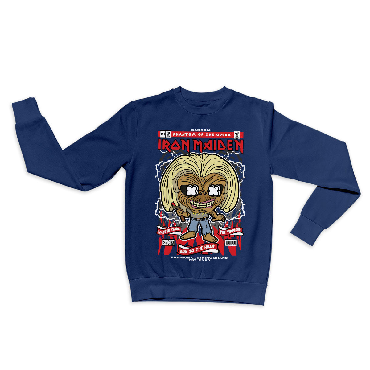 Iron Maiden Killer Eddie Cartoon Sweatshirt