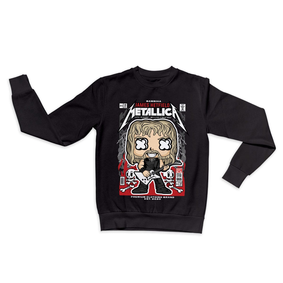 James Hetfield Metallica Cartoon Sweatshirt
