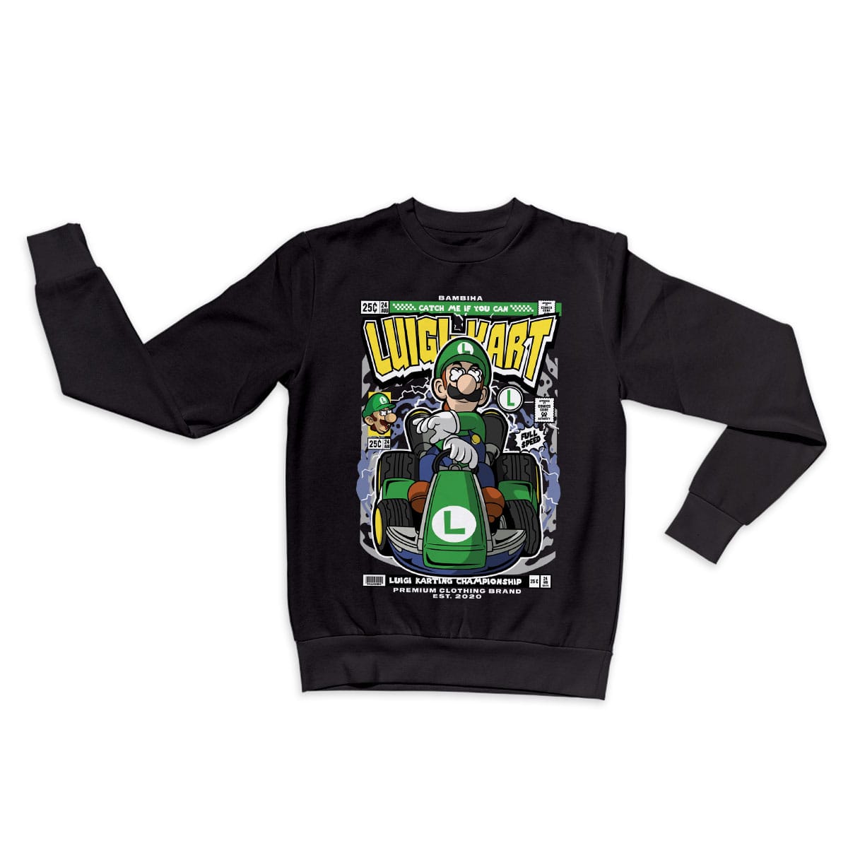 Luigi Karting Cartoon Sweatshirt