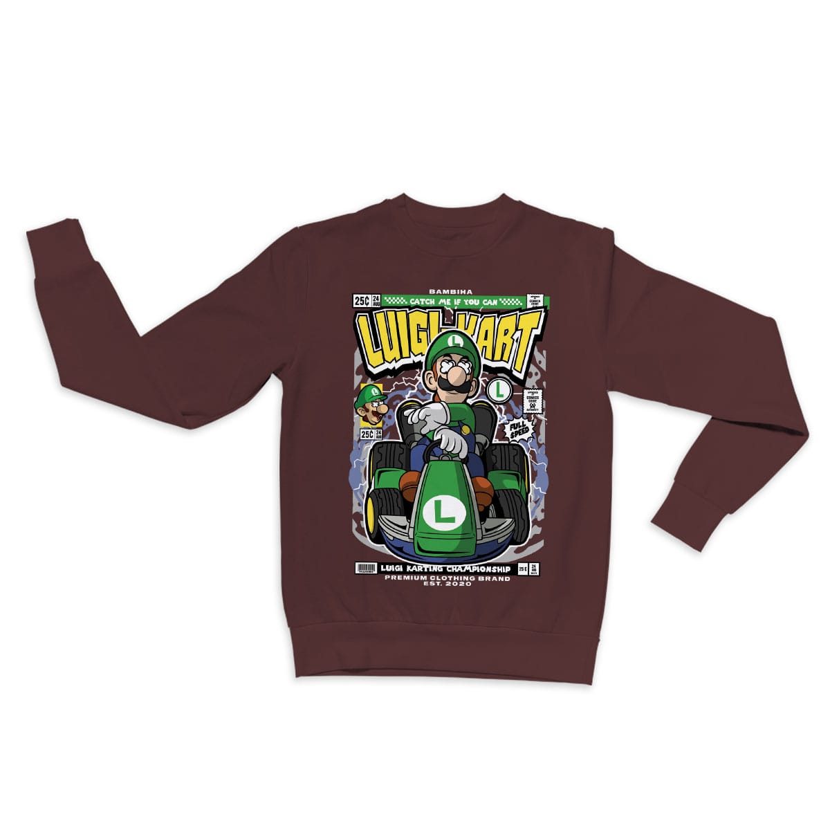 Luigi Karting Cartoon Sweatshirt