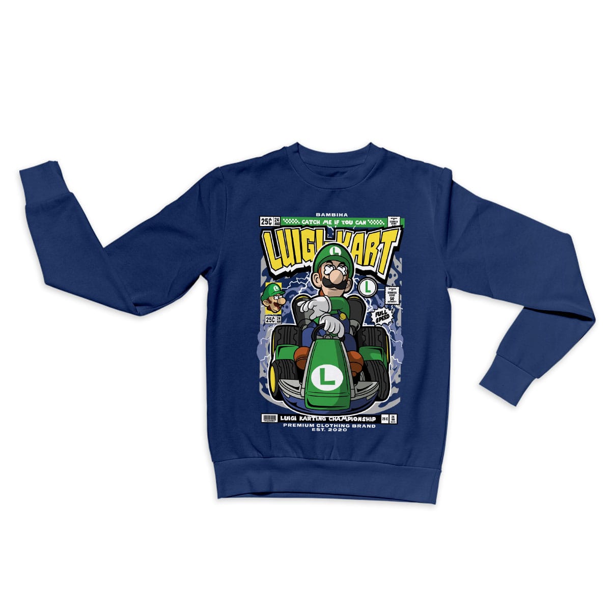 Luigi Karting Cartoon Sweatshirt