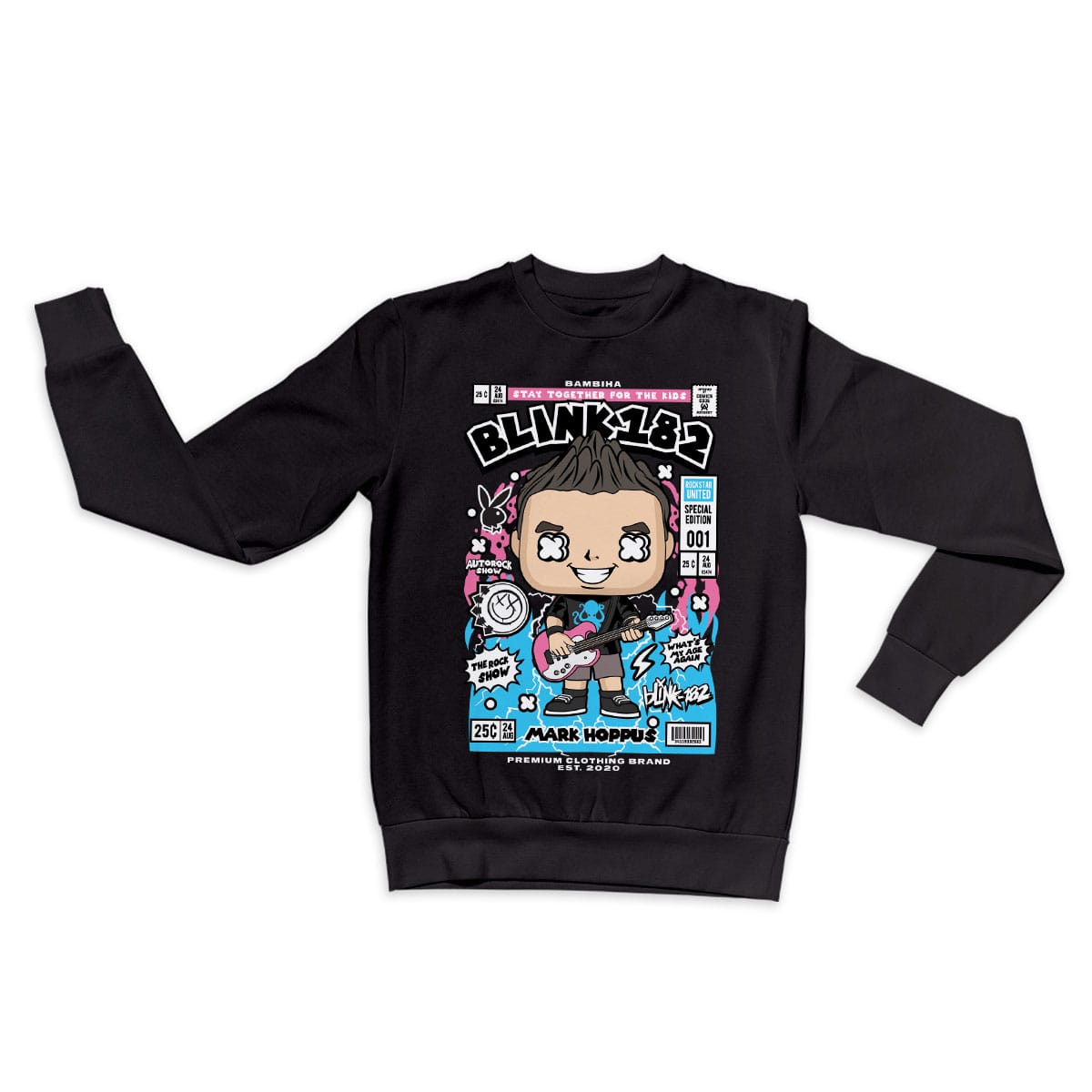 Mark Hoppus Blink 182 Cartoon Sweatshirt