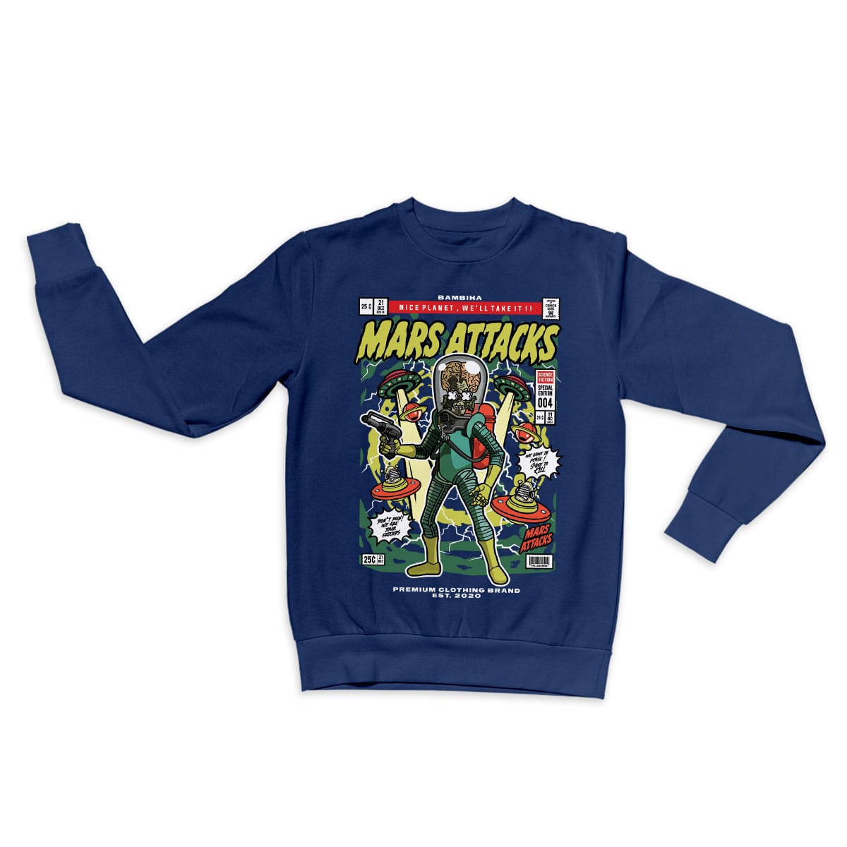 Mars Attacks Cartoon Sweatshirt