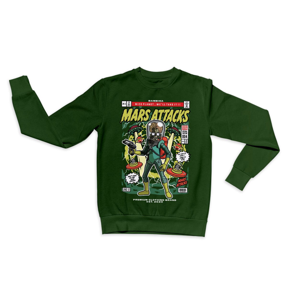 Mars Attacks Cartoon Sweatshirt