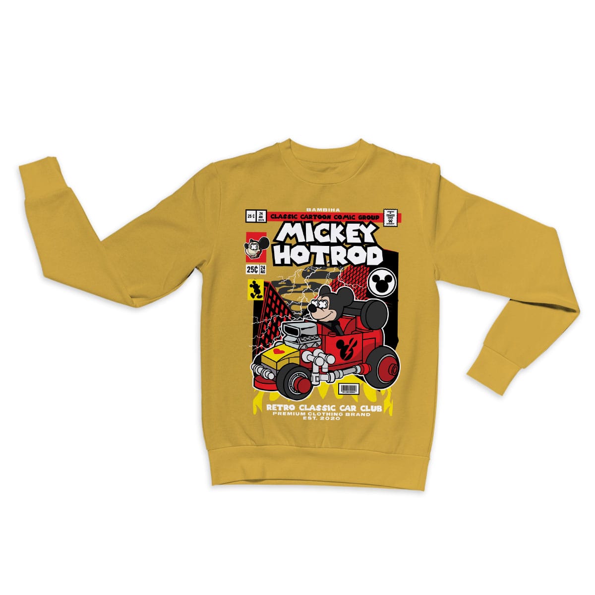 Mickey Hot Rod Cartoon Sweatshirt
