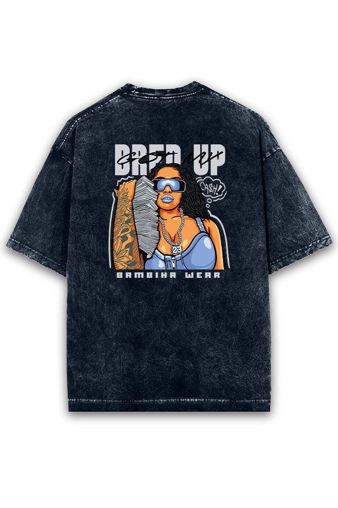 Money Moves Maven Acid Wash Oversized T-Shirt