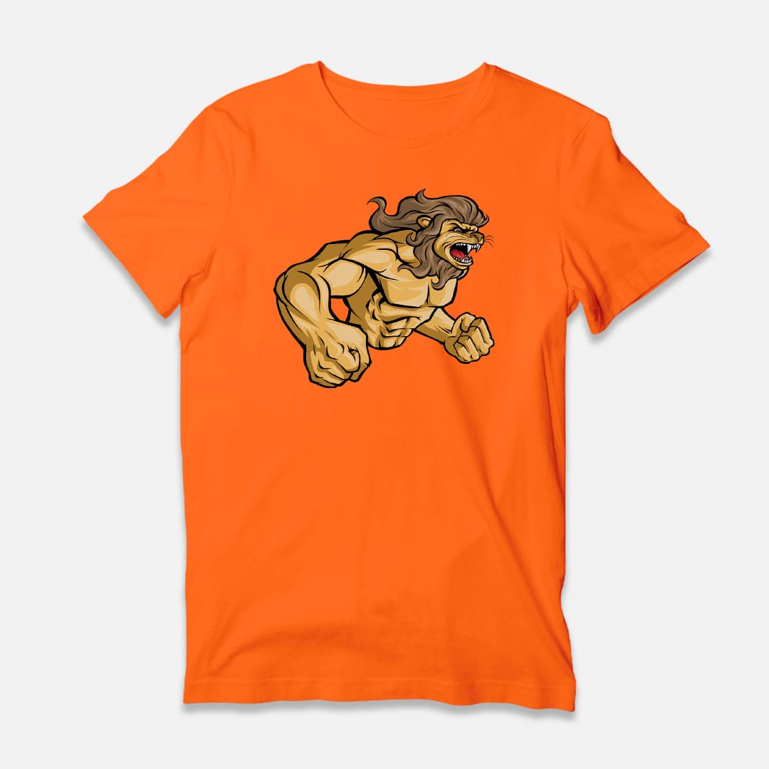 Muscle Lion Orange T-Shirt