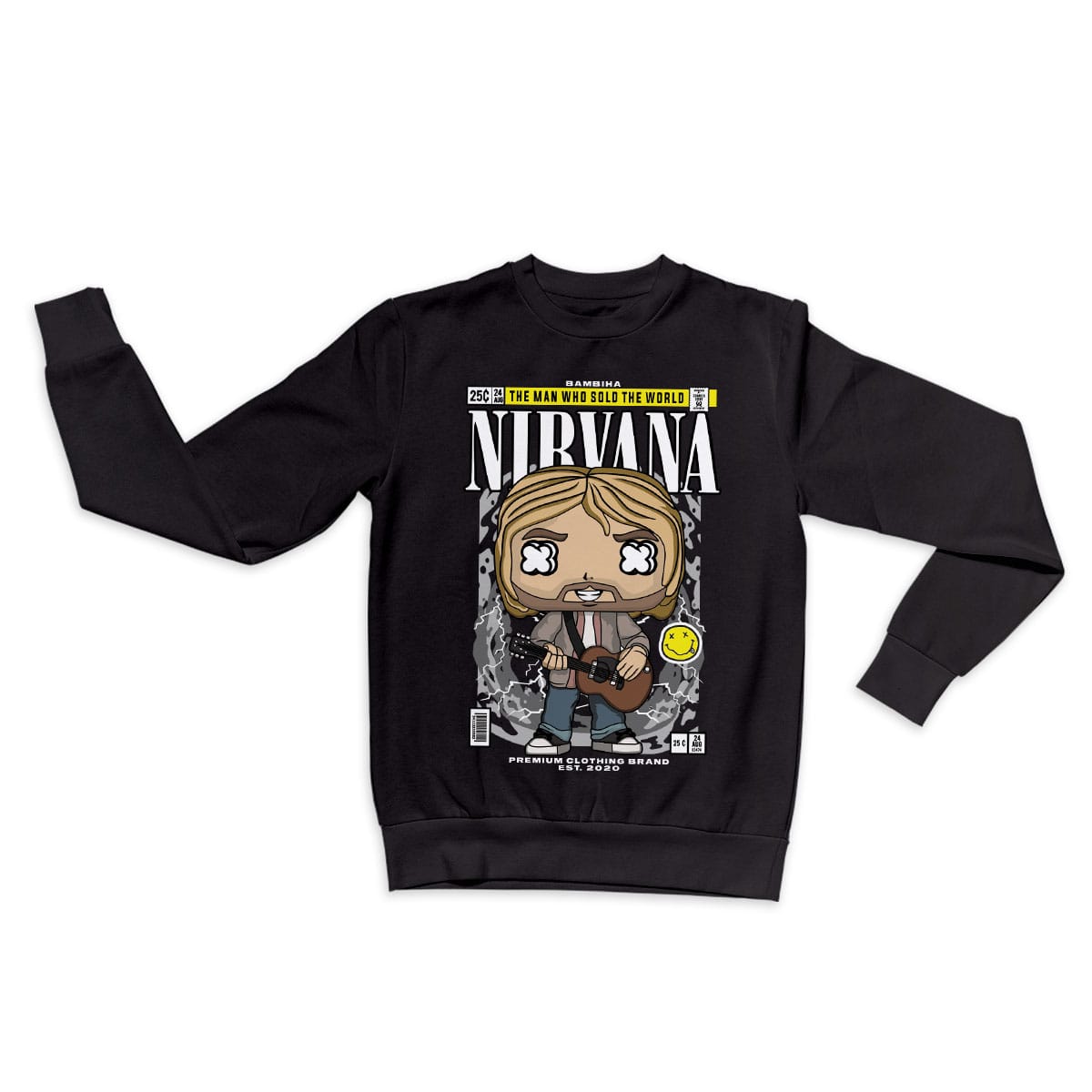 Nirvana Kurt Cobain Cartoon Sweatshirt