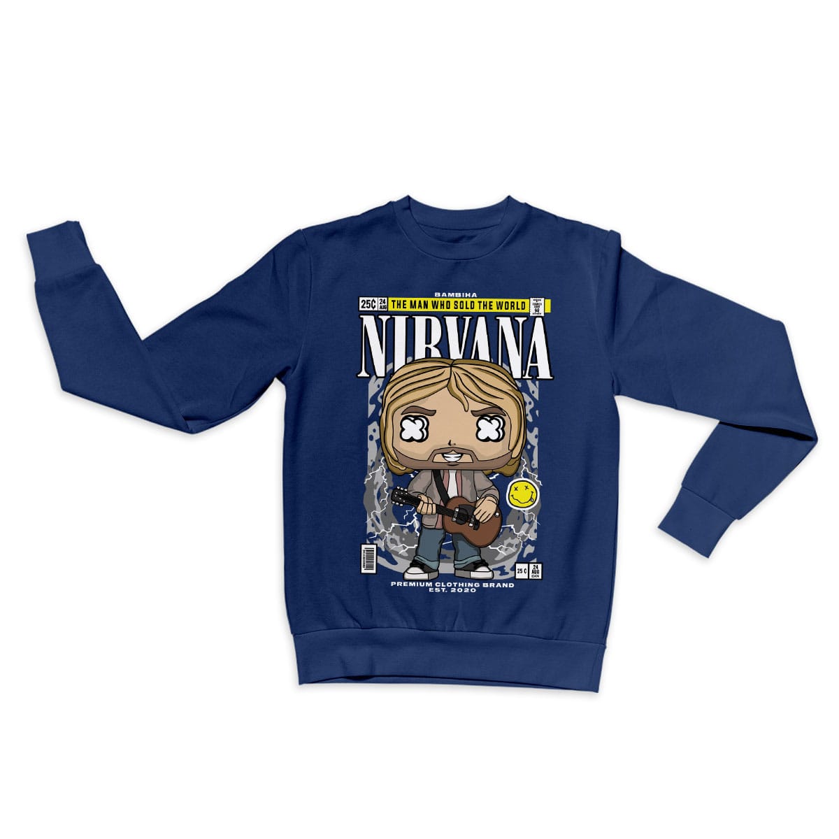 Nirvana Kurt Cobain Cartoon Sweatshirt