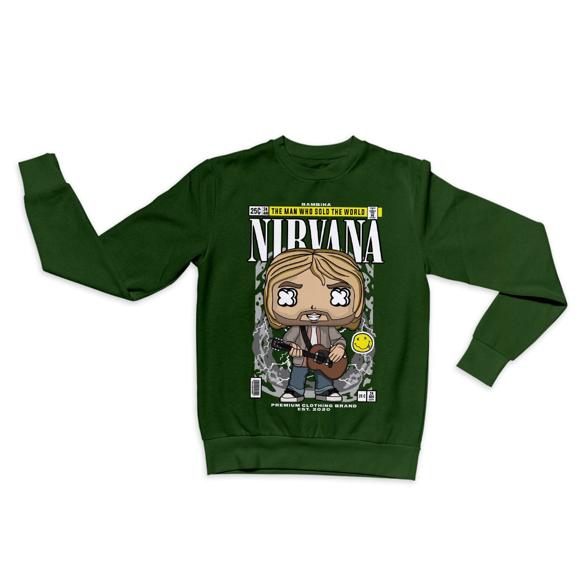 Nirvana Kurt Cobain Cartoon Sweatshirt