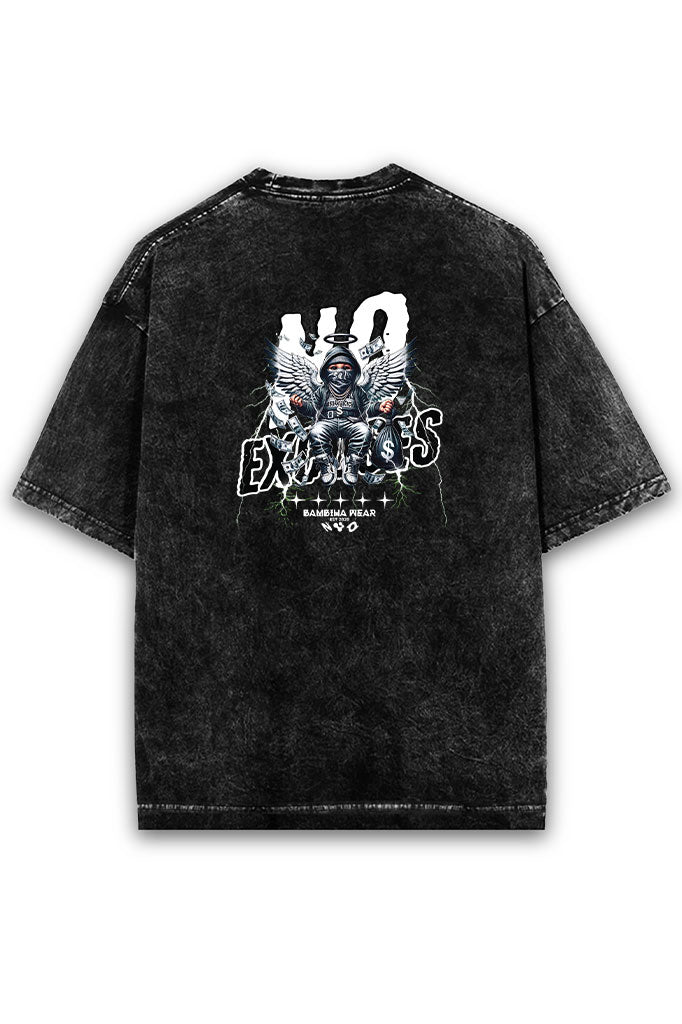 No Excuses Acid Wash Oversized T-Shirt