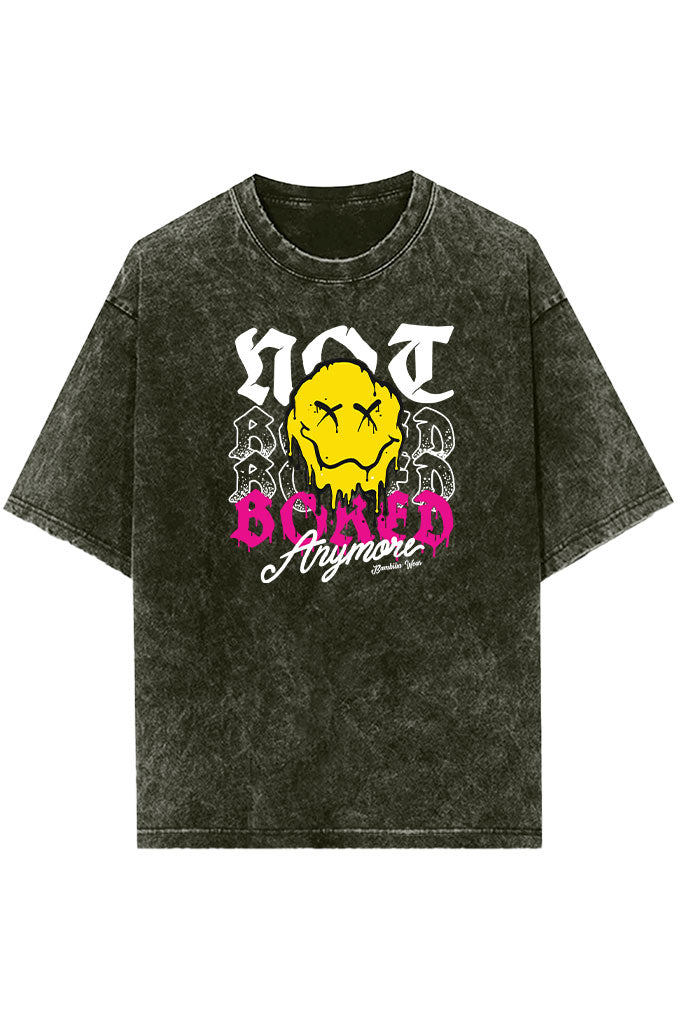 Not Bored Anymore Acid Wash Oversized T-Shirt