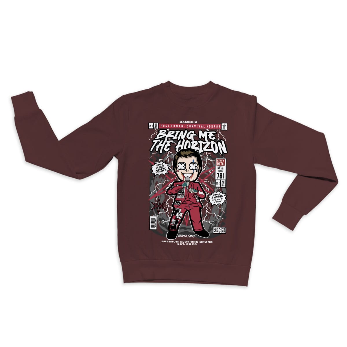 Oliver Sykes BMTH Cartoon Sweatshirt