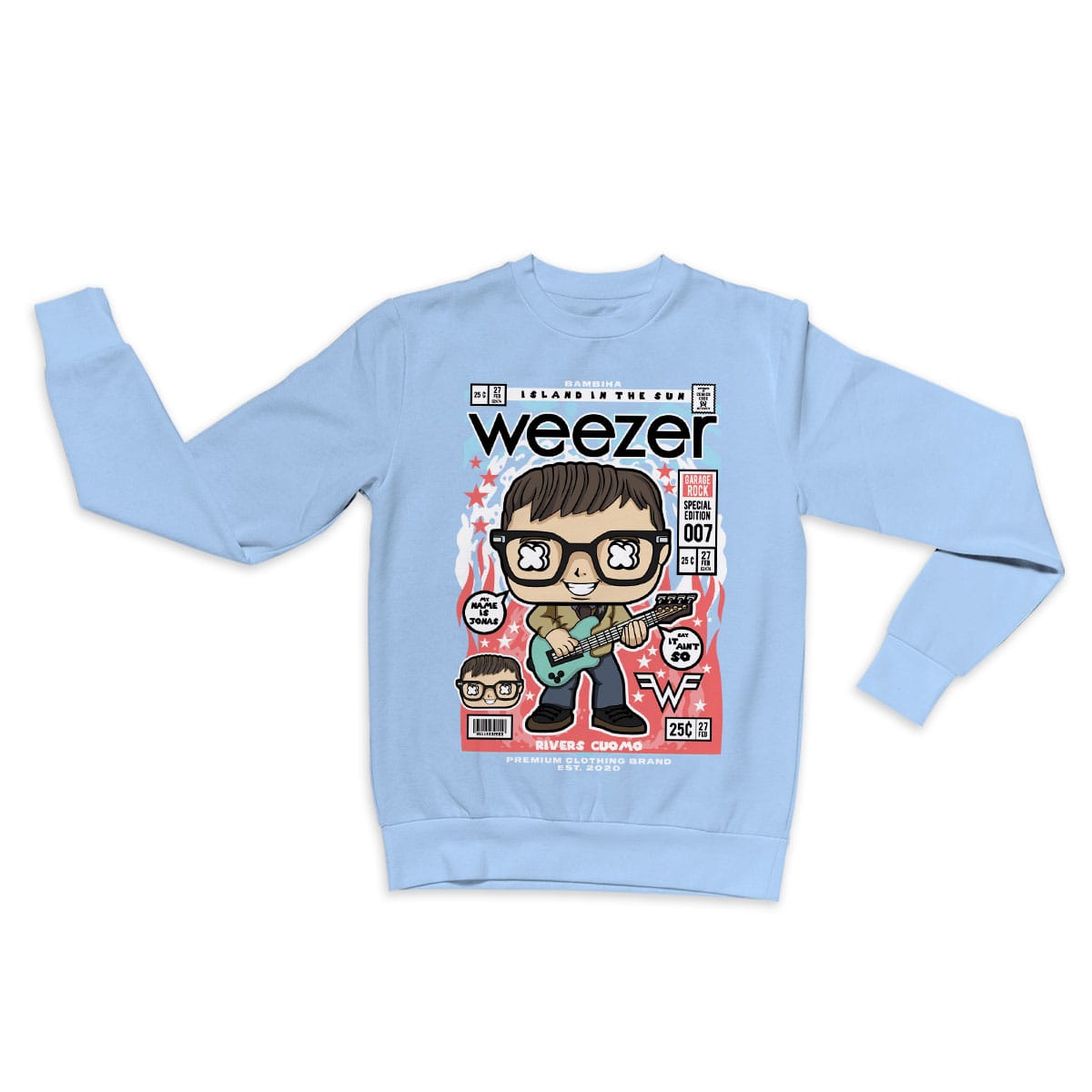 Rivers Cuomo Weezer Cartoon Sweatshirt
