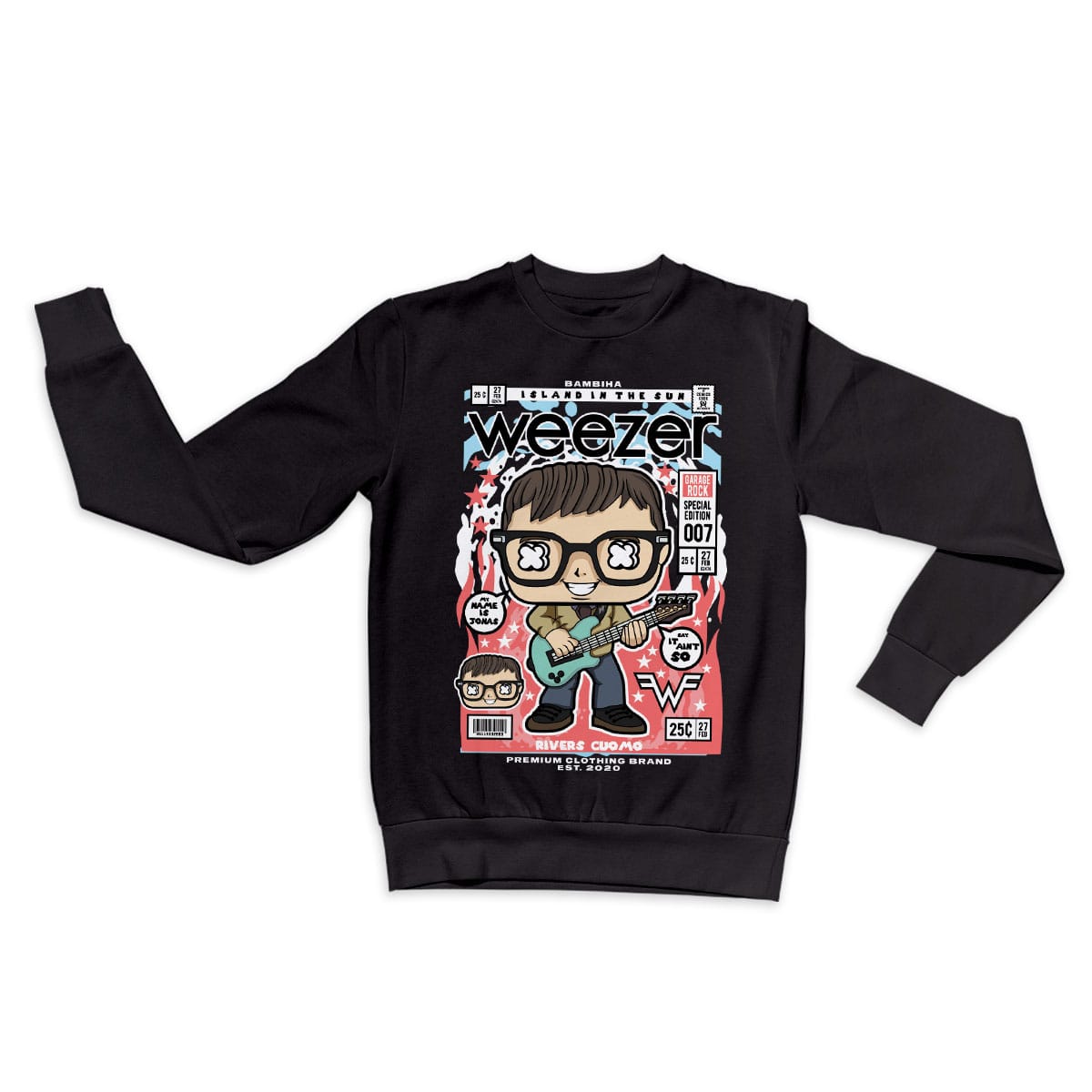 Rivers Cuomo Weezer Cartoon Sweatshirt