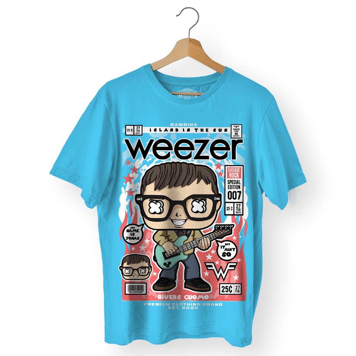 Rivers Cuomo Weezer Cartoon T-Shirt