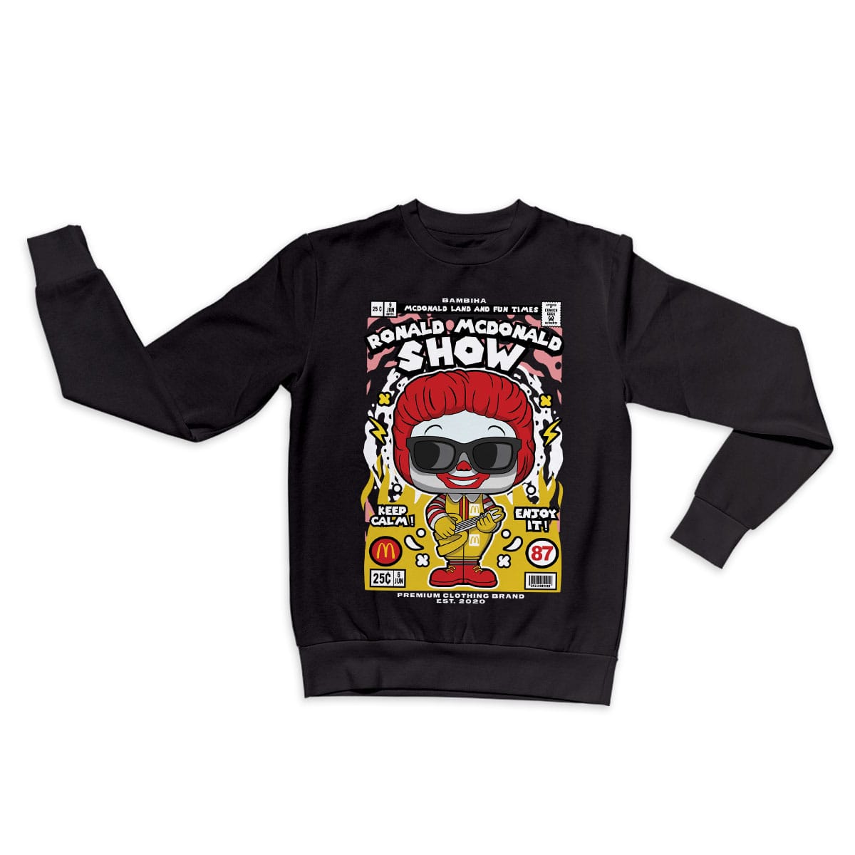 Ronald Mcdonald Cartoon Sweatshirt