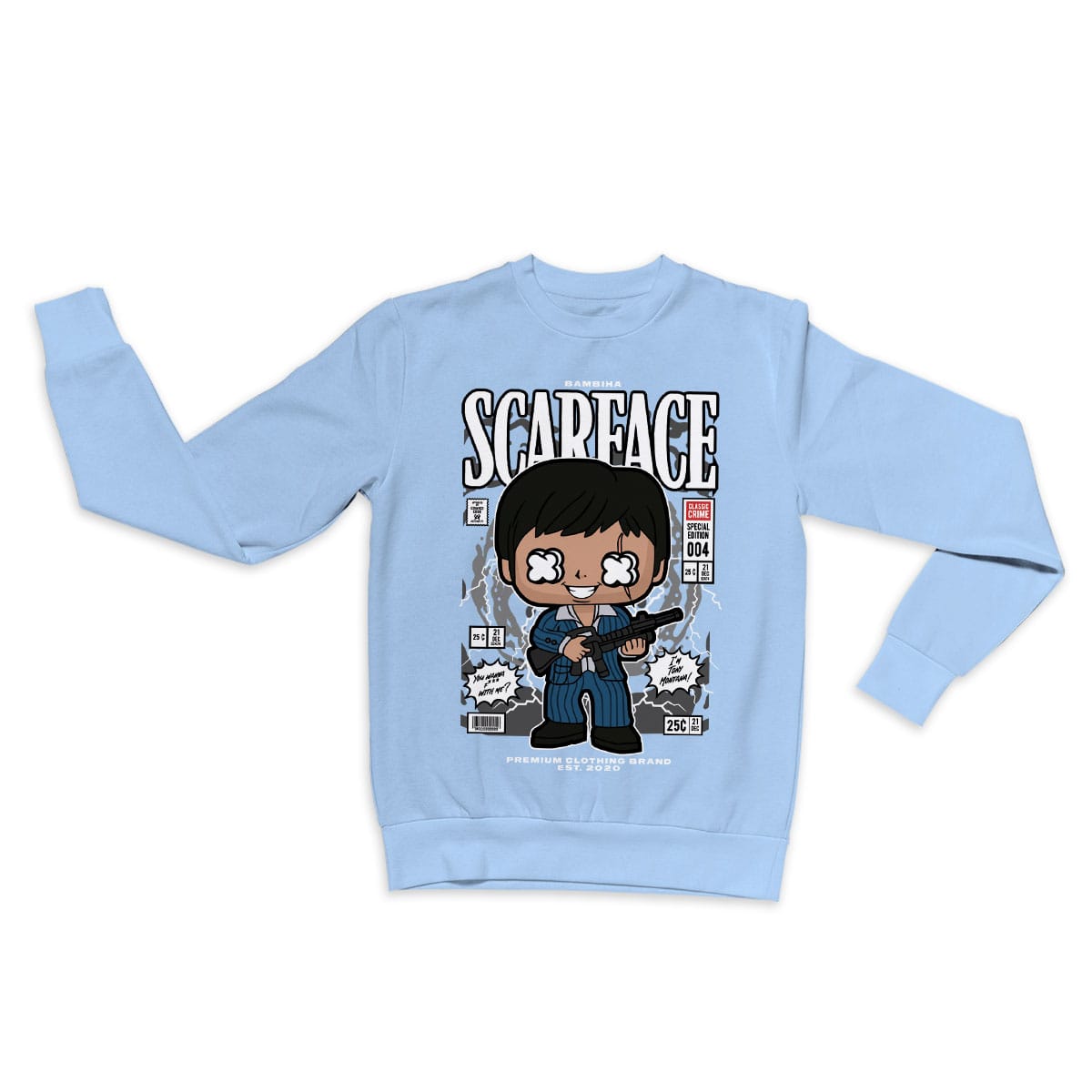 Scarface Tony Montana Cartoon Sweatshirt