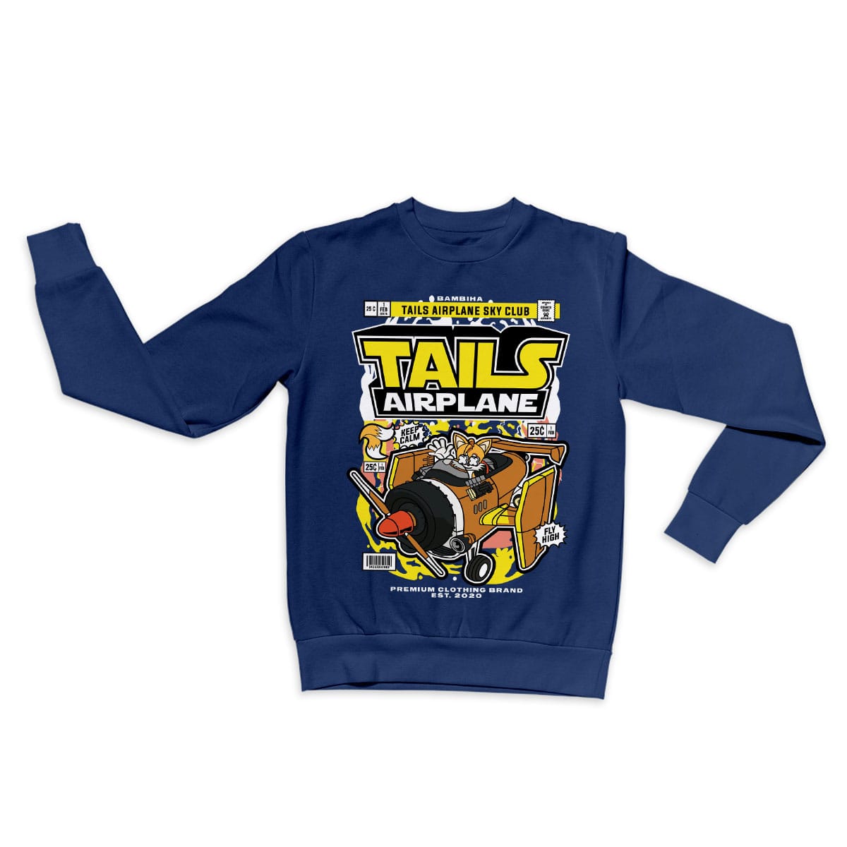 Sonic Tails Airplane Cartoon Sweatshirt