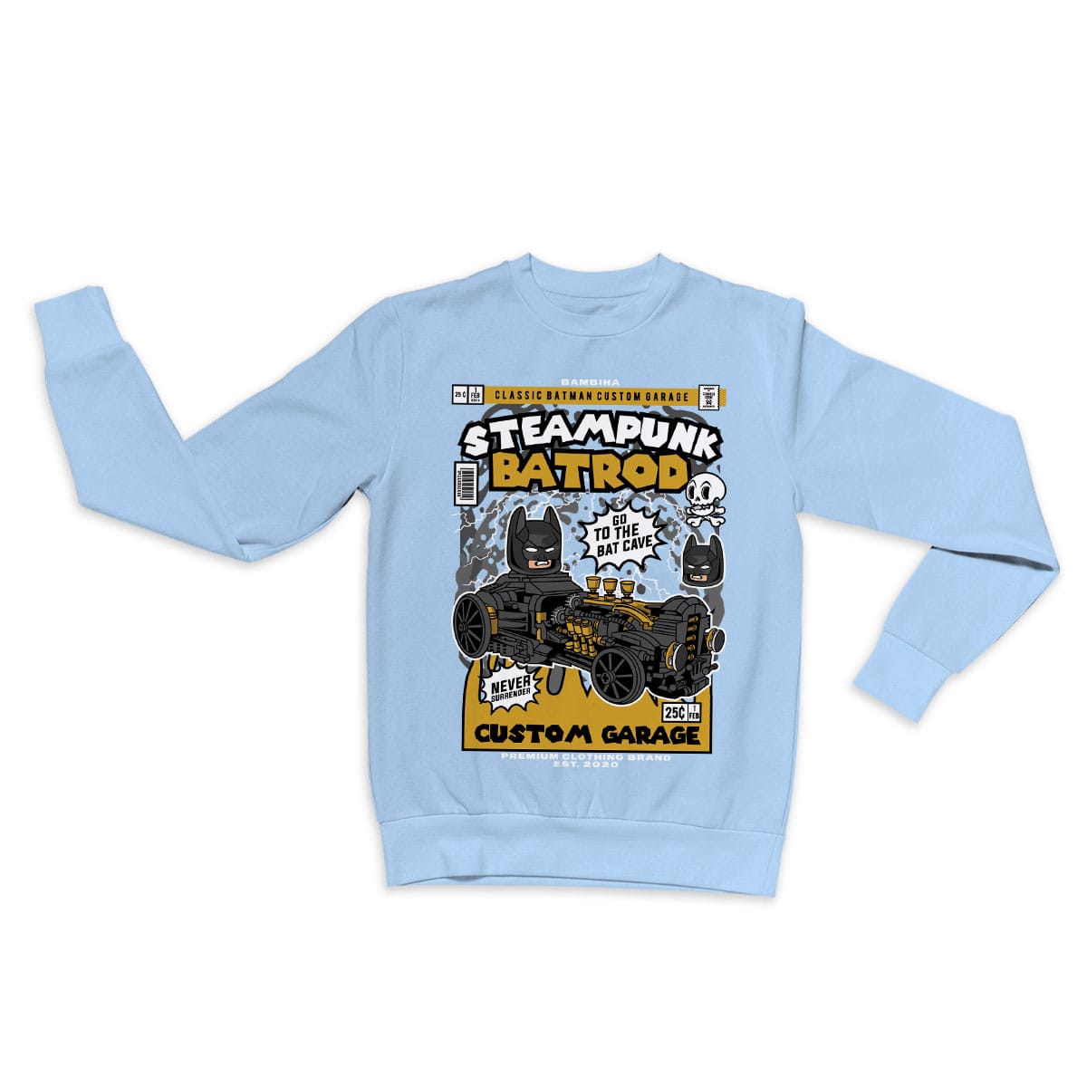 Steampunk Bat Rod Cartoon Sweatshirt