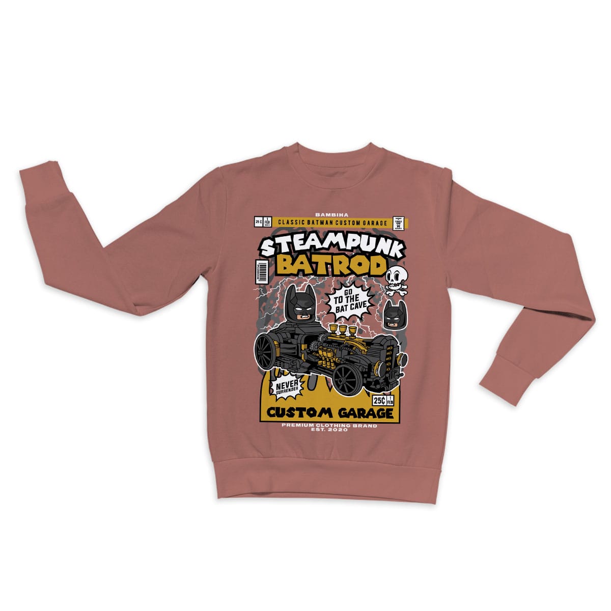 Steampunk Bat Rod Cartoon Sweatshirt