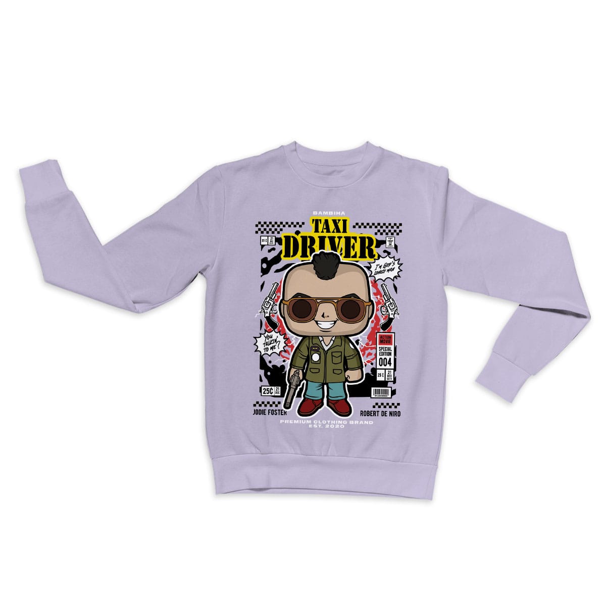 Taxi Driver Robert De Niro Cartoon Sweatshirt