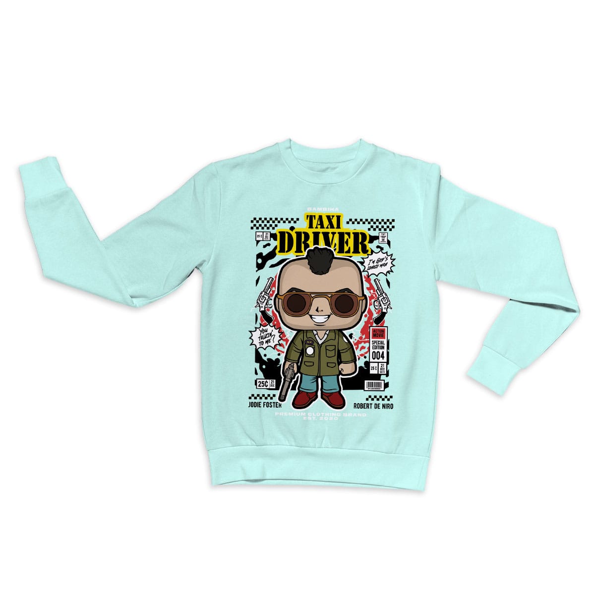 Taxi Driver Robert De Niro Cartoon Sweatshirt