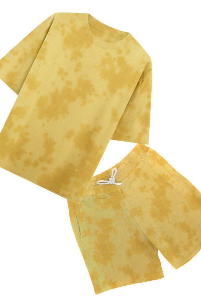 Yellow Tie Dye Co-Ord Set - Unisex Oversized