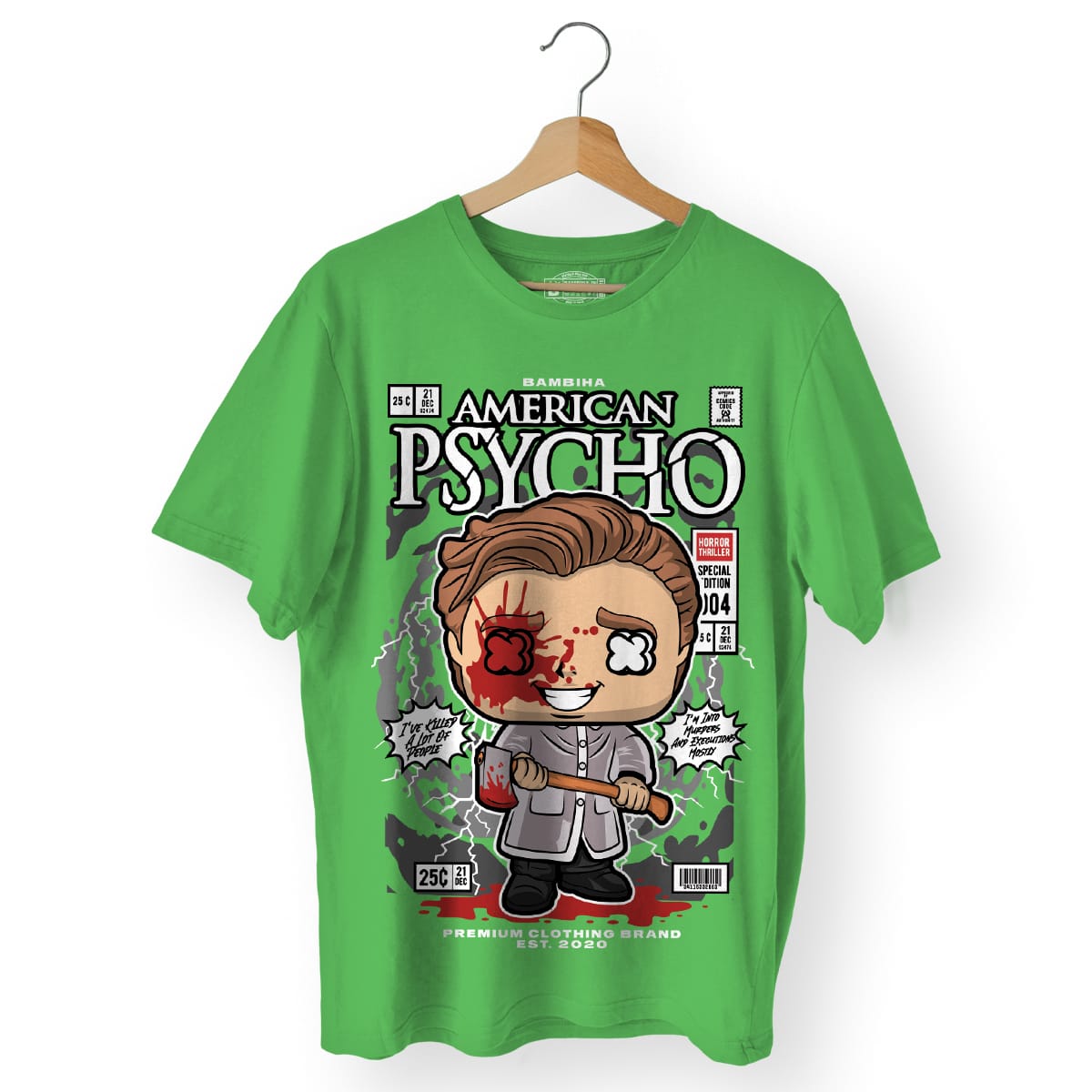 American Psycho Patrick Bateman Cartoon T-Shirt