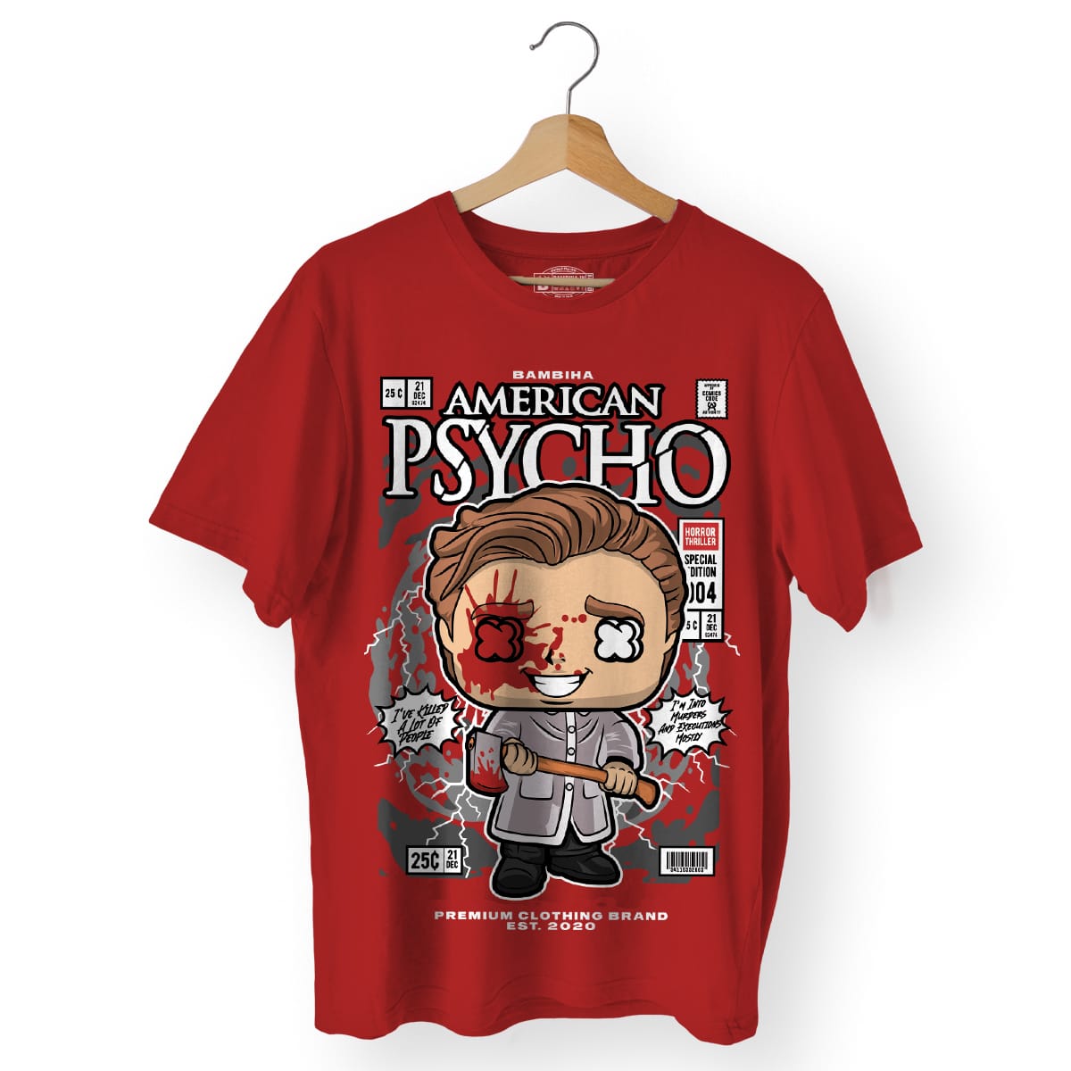American Psycho Patrick Bateman Cartoon T-Shirt