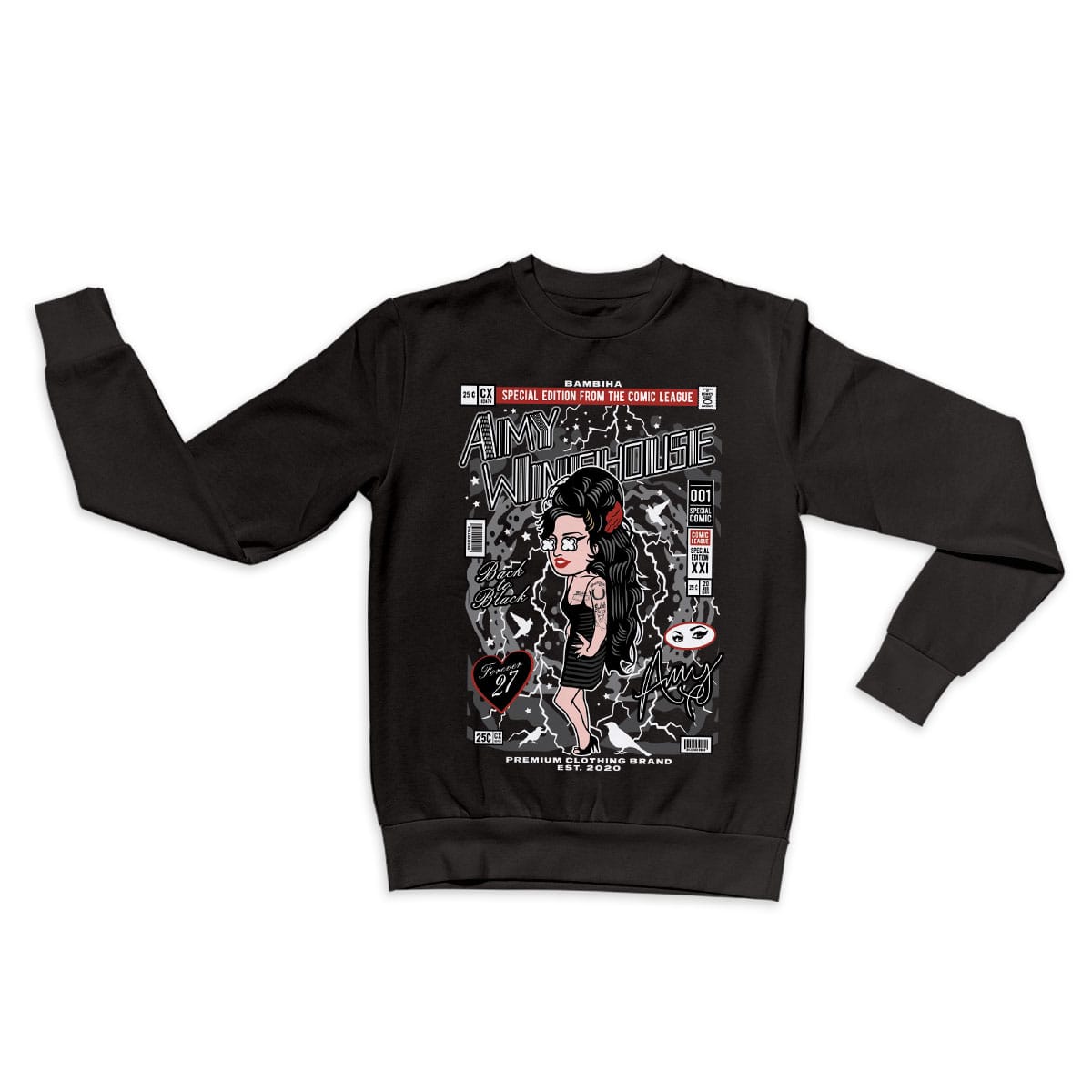 Amy Winehouse Cartoon Sweatshirt