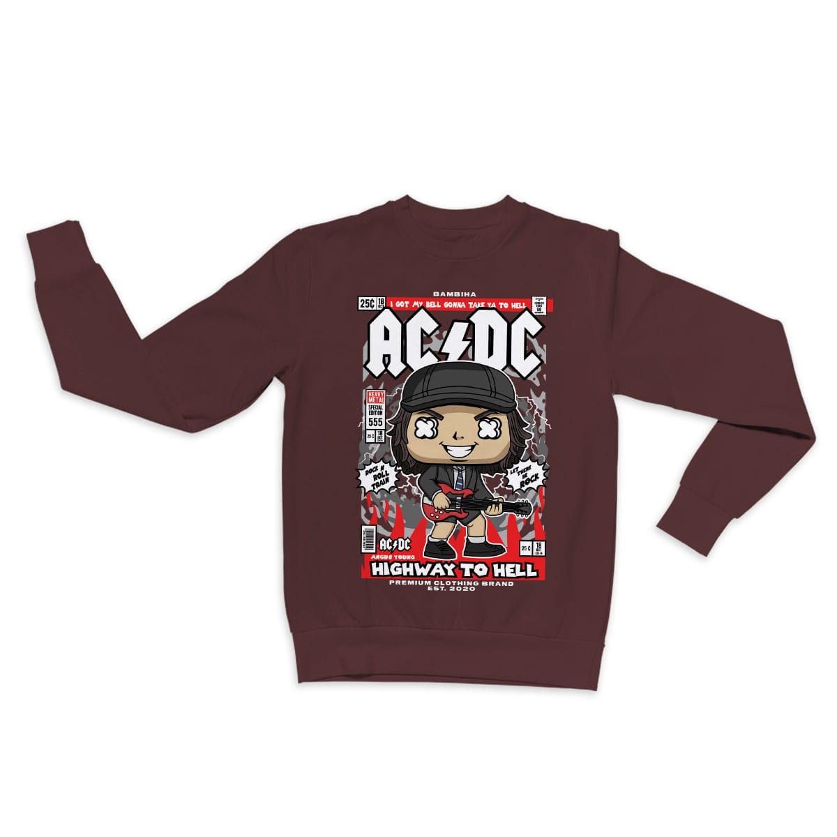 Angus Young ACDC Cartoon Sweatshirt