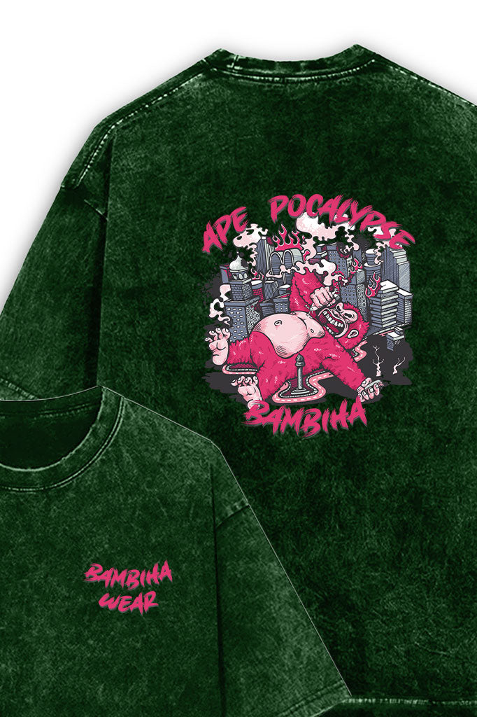 Ape Pocalypse Acid Wash Oversized T-Shirt