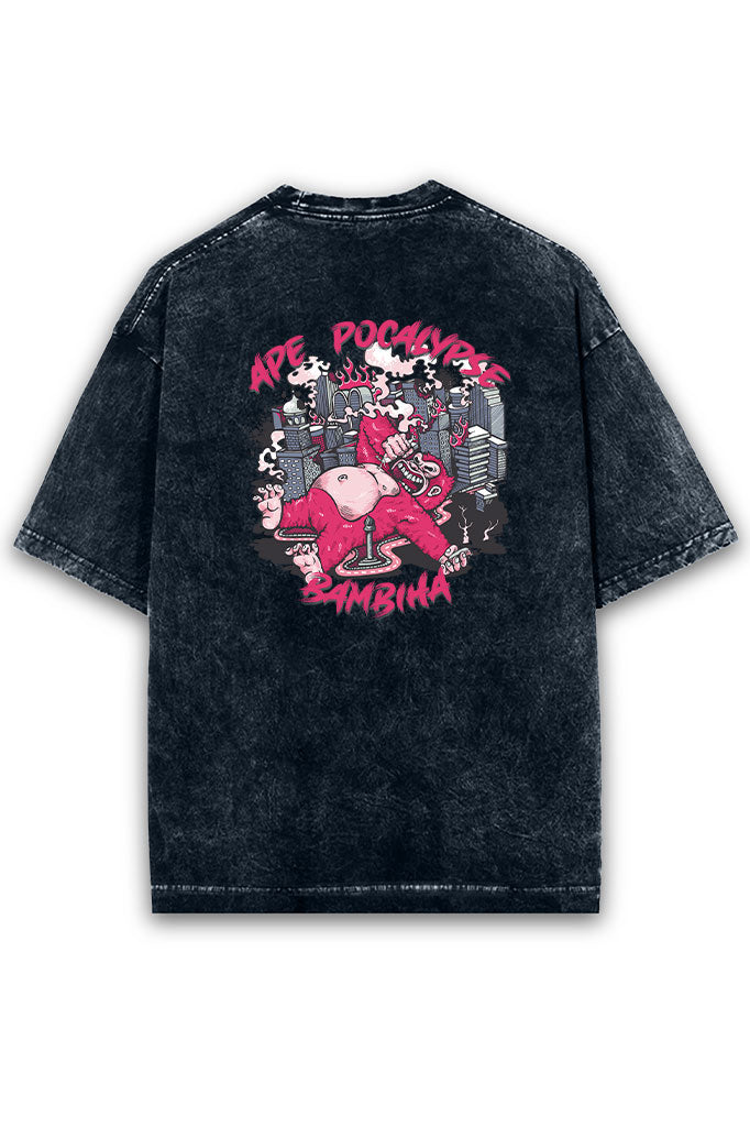 Ape Pocalypse Acid Wash Oversized T-Shirt