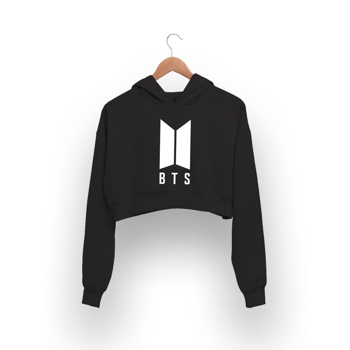 BTS Logo Crop Hoodie