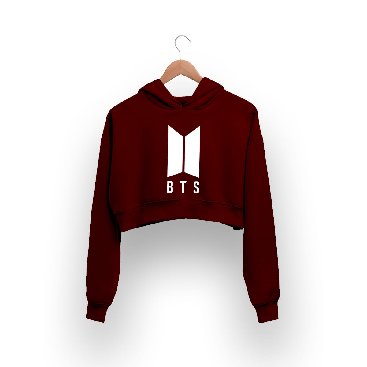 BTS Logo Crop Hoodie