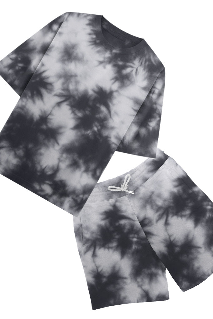 Black White Tie Dye Co-Ord Set - Unisex Oversized