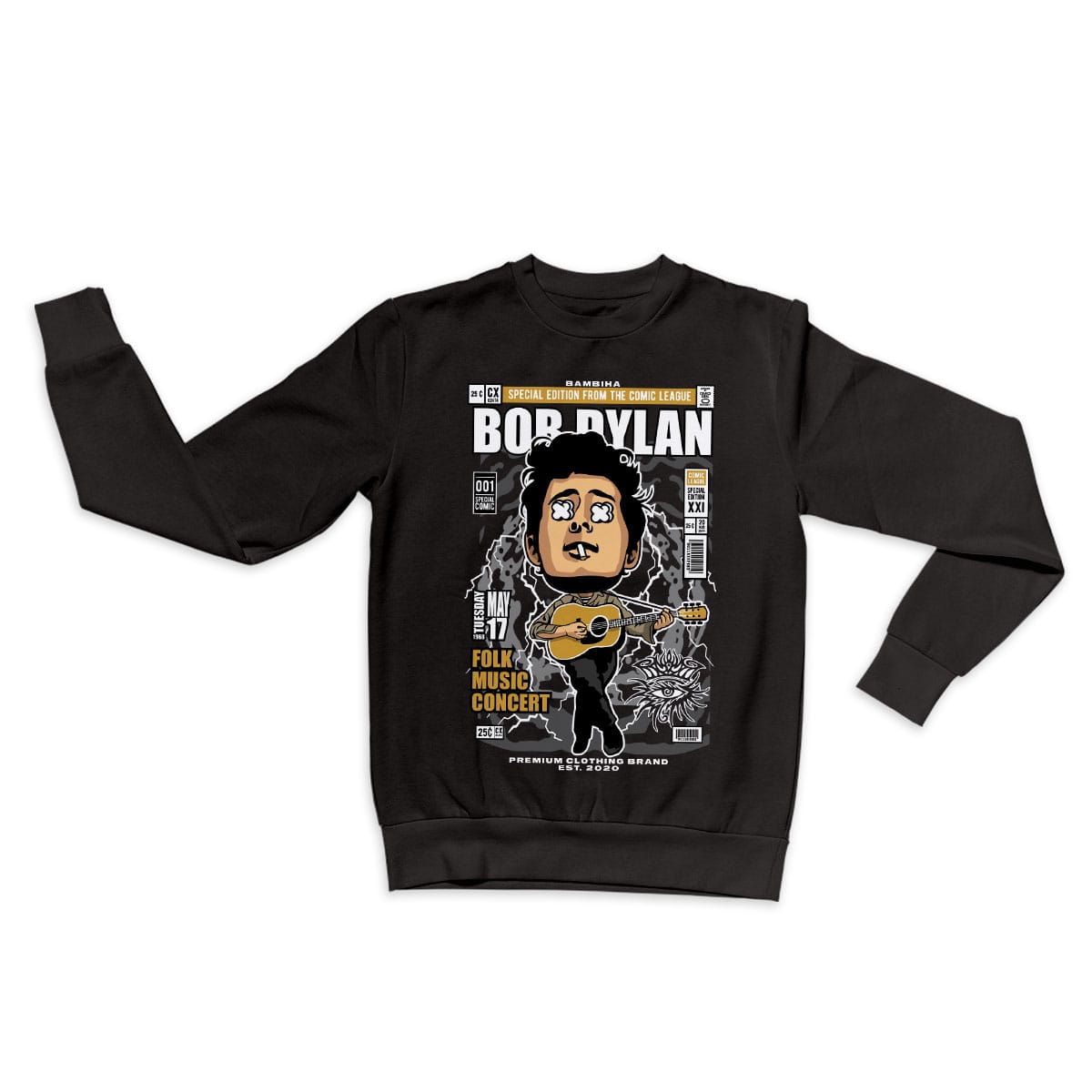 Bob Dylan Cartoon Sweatshirt