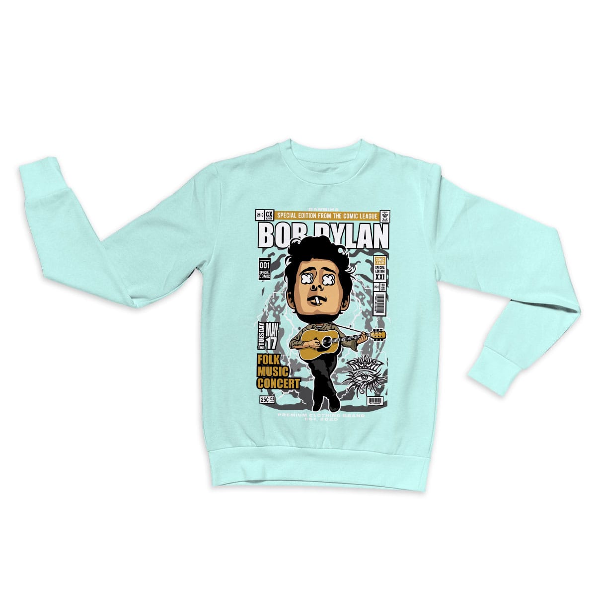 Bob Dylan Cartoon Sweatshirt