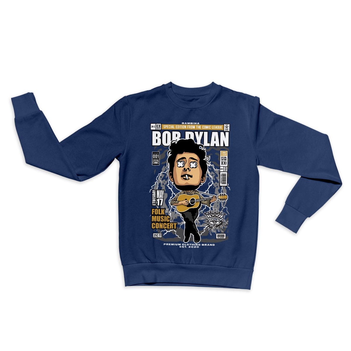 Bob Dylan Cartoon Sweatshirt