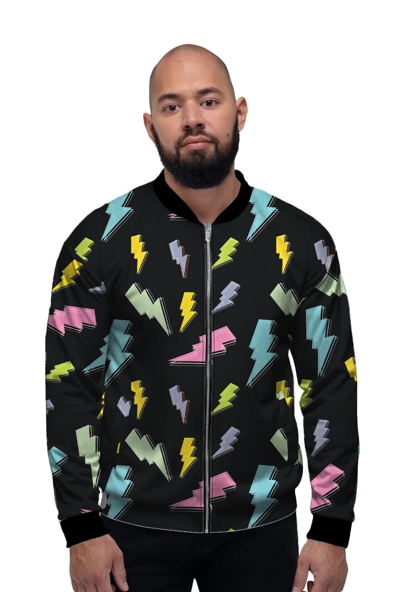 Bolt Pattern Bomber Jacket