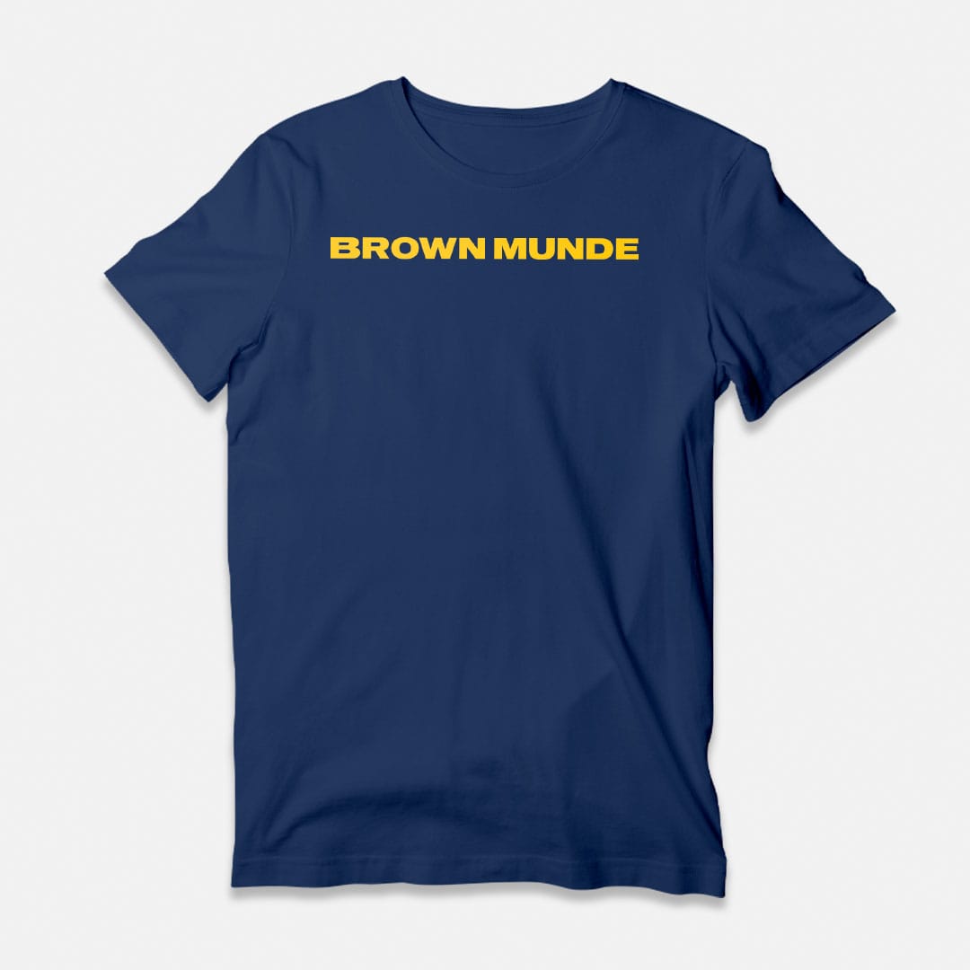 Brown Munde Navy Blue T-Shirt