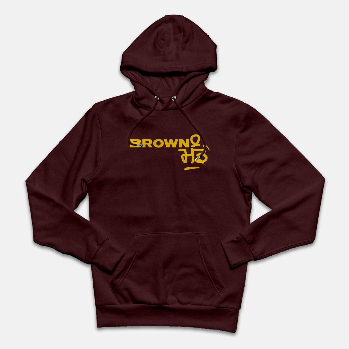 Brown Munde Punjabi Maroon Hoodie