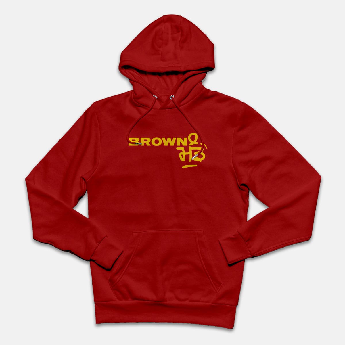 Brown Munde Punjabi Red Hoodie